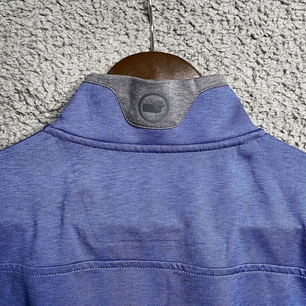 Vineyard Vines On the Go Shep 1/4 Zip Shirt Men’s Deep Bay Blue Mens Small